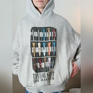 Taylor Swift Gray Eras Tour Microphone Hoodie